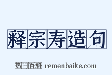 释宗寿造句是什么意思的图片